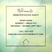 実在不動産会社カスタム不動産営業時間 ウィンドウサイン (シート3)