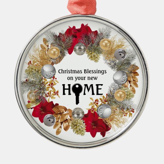 実在不動産募集贈答品クリスマスお願い箱 メタルオーナメント (正面)