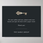 実在不動産又はリテールバスルーム手洗い ポスター (正面)