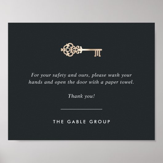 実在不動産又はリテールバスルーム手洗い ポスター (正面)