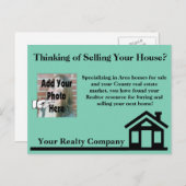 実在不動産取次広告会社の郵便 ポストカード (正面/裏面)