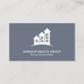 実在不動産名刺の上向き矢印石板グレー 名刺 (正面)