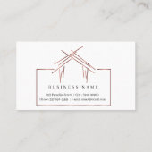 実在不動産屋のロゴをバラ金ゴールド 名刺 (裏面)