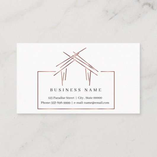 実在不動産屋のロゴをバラ金ゴールド  名刺 (裏面)