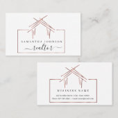 実在不動産屋のロゴをバラ金ゴールド 名刺 (正面/裏面)