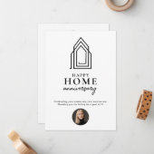 実在不動産屋ハッピーホームアニバーサリーモダン ノートカード (正面/裏面インサイチュ)