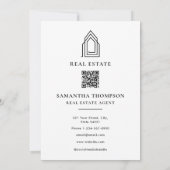 実在不動産屋ハッピーホームアニバーサリーモダン ノートカード (裏面)