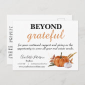 実在不動産屋ハッピー感謝祭 シーズンポストカード (正面/裏面)