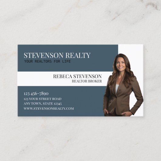 実在不動産屋ブルー 名刺 (正面)