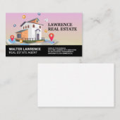 実在不動産建物マップとアイコン 名刺 (正面/裏面)