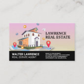 実在不動産建物マップとアイコン 名刺 (正面)