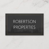 実在不動産建物 |ワイヤフレーム背景 名刺 (正面)