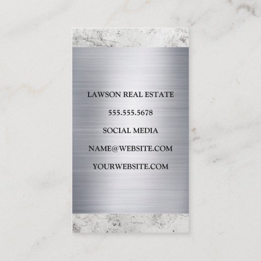 実在不動産建物 | 大理石メタル 予約カード (裏面)