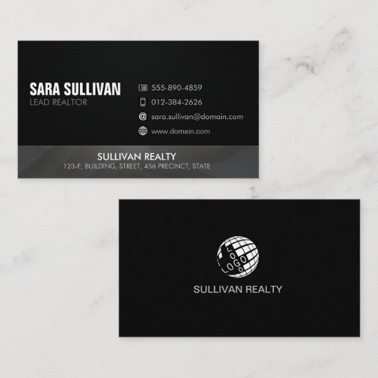 実在不動産業者の不動産仲介業者 名刺 (正面/裏面)