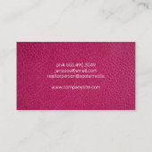 実在不動産業者の街並 |ピンクレザー 名刺 (裏面)