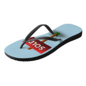 実在不動産業者の「SOLD」サイン ビーチサンダル (アングル)