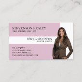 実在不動産業者ピンク 名刺 (正面)