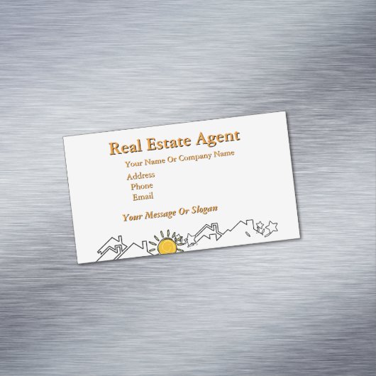 実在不動産業者ホワイト マグネット名刺 (インサイチュ)