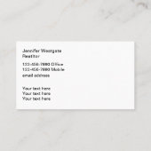 実在不動産業者両面名刺 名刺 (裏面)