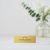 実在不動産業者金ゴールドエリート スキニー名刺 (スタンド正面)