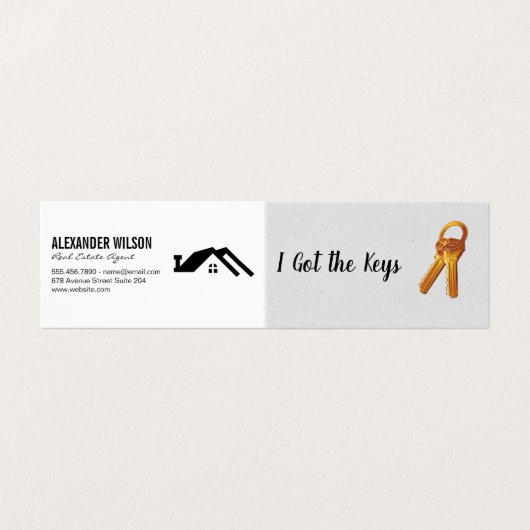 実在不動産業者/鍵 名刺 (外部フラット)