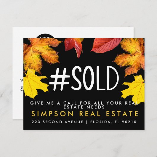 実在不動産秋紹介発表 案内ポストカード (正面/裏面)