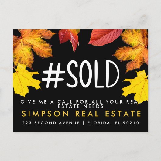 実在不動産秋紹介発表 案内ポストカード (正面)