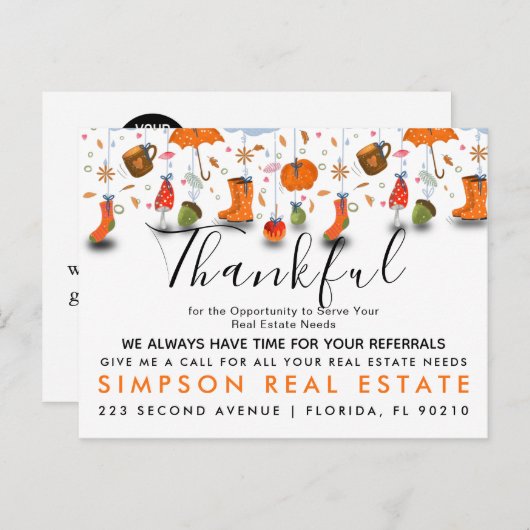 実在不動産秋紹介発表 案内ポストカード (正面/裏面)