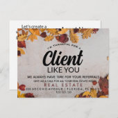 実在不動産秋紹介発表 案内ポストカード (正面/裏面)