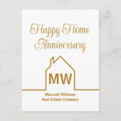 実在不動産金ゴールドハッピーホームアニバーサリー ポストカード (正面)