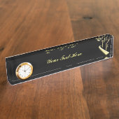 実在不動産金ゴールド デスクネームプレート (側面)