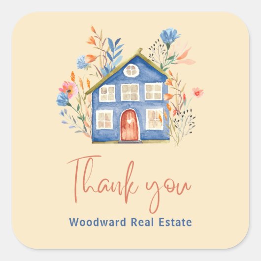 実在不動産 |ウオーターカラーハウス花 スクエアシール (正面)