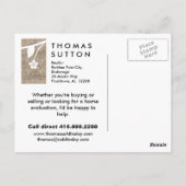 実在不動産/不動産仲介業者はがきカスタマイズ可能ベージュ ポストカード (裏面)