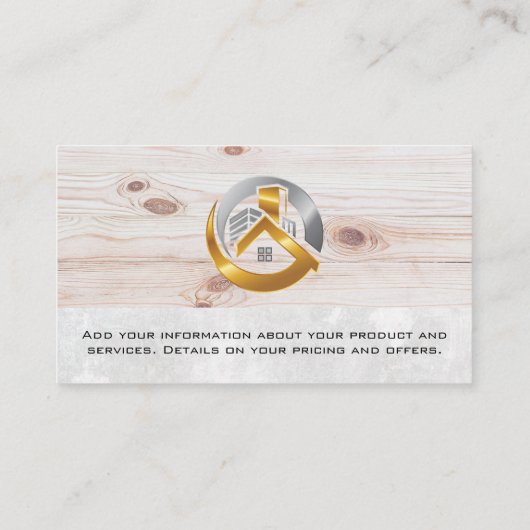 実在不動産 |木材 名刺 (裏面)