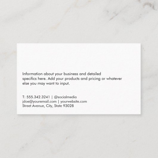 実在不動産 | 都市の背景 名刺 (裏面)