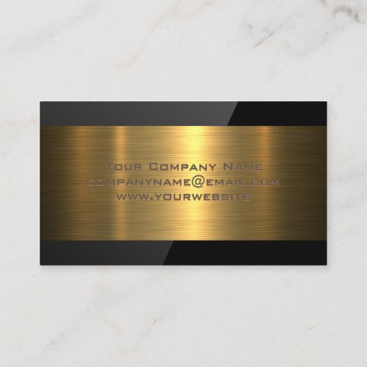 実在不動産 | 金ゴールド金属 | 光沢 名刺 (裏面)