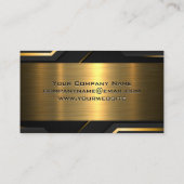 実在不動産 | 金ゴールド黒 名刺 (裏面)
