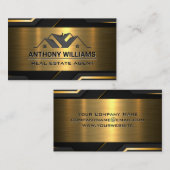 実在不動産 | 金ゴールド黒 名刺 (正面/裏面)
