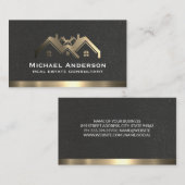 実在不動産 |金属トリム 名刺 (正面/裏面)