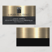 実在不動産 | 金属金ゴールド大理石 名刺 (正面/裏面)