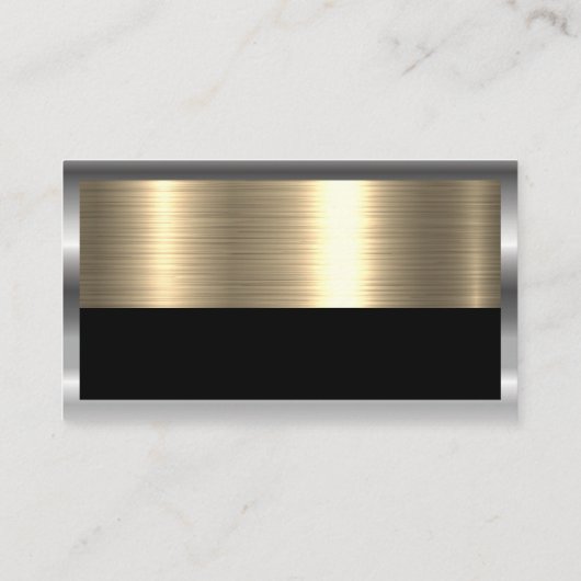 実在不動産 | 金属金ゴールド銀 名刺 (裏面)