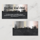 実在不動産 |青いプリント 名刺 (正面/裏面)