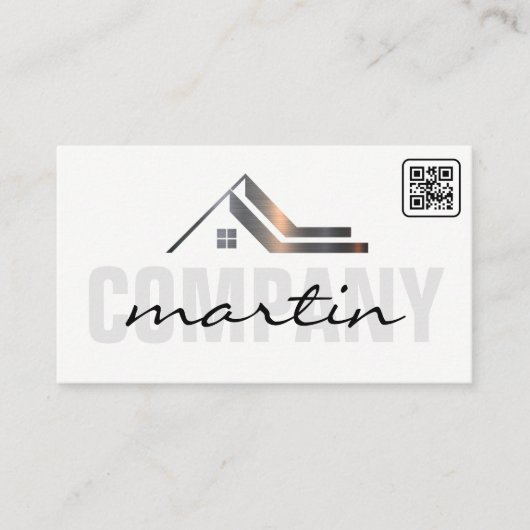 実在不動産 | QRコード 名刺 (正面)