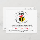 実在不動産BEE紹介の発表 案内ポストカード (正面/裏面)