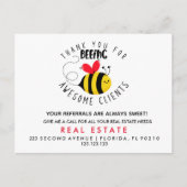 実在不動産BEE紹介の発表 案内ポストカード (正面)