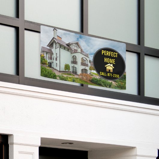実在不動産Sales Perfect Home 横断幕 (ビルの外側)