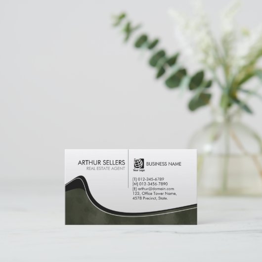 実在代理不動産仲介業者 名刺 (スタンド正面)