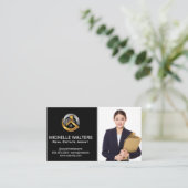 実在代理人 |エージェントカスタム写真 名刺 (スタンド正面)