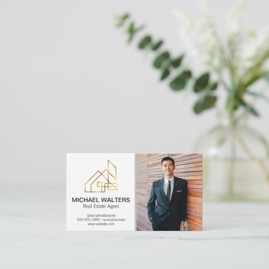 実在代理人 |カスタムビジネスマン 名刺 (スタンド正面)