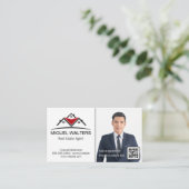 実在代理人 |スーツを着た実業家 名刺 (スタンド正面)
